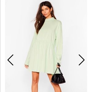 Nasty Gal Smock Got Time High Neck Mini Dress
